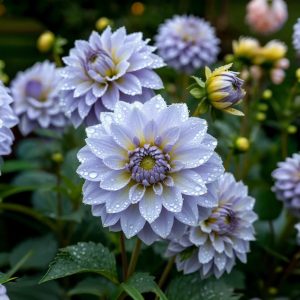 Георгин Акварель купить по цене от 680р. в интернет-магазине «Посадика» с доставкой почтой в в Баксане и по всей России – [изображение №1].